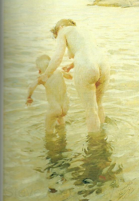 Anders Zorn mor och barn Germany oil painting art